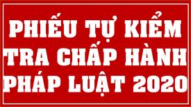 Phiếu 103 tự kiểm tra việc chấp hành pháp luật về giáo dục nghề nghiệp 2020